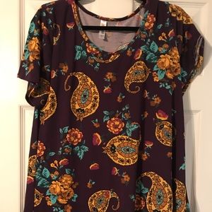 LuLaRoe Classic Tee Size XL paisley
